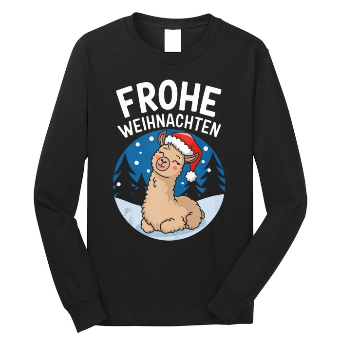 Merry Christmas Llama Frohe Weihnachten Tank Top Long Sleeve Shirt