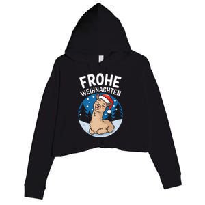 Merry Christmas Llama Frohe Weihnachten Tank Top Crop Fleece Hoodie