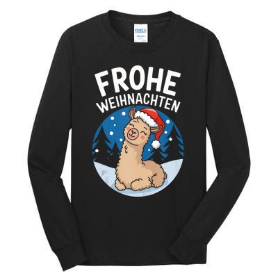 Merry Christmas Llama Frohe Weihnachten Tank Top Tall Long Sleeve T-Shirt