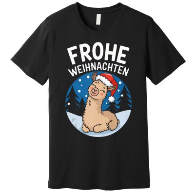 Merry Christmas Llama Frohe Weihnachten Tank Top Premium T-Shirt