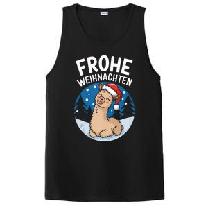 Merry Christmas Llama Frohe Weihnachten Tank Top PosiCharge Competitor Tank