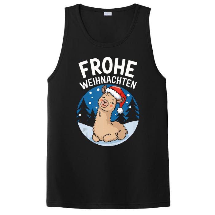 Merry Christmas Llama Frohe Weihnachten Tank Top PosiCharge Competitor Tank