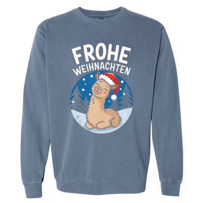 Merry Christmas Llama Frohe Weihnachten Tank Top Garment-Dyed Sweatshirt