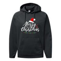 Merry Christmas Long Sleeve Performance Fleece Hoodie