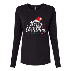 Merry Christmas Long Sleeve Womens Cotton Relaxed Long Sleeve T-Shirt