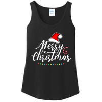 Merry Christmas Long Sleeve Ladies Essential Tank