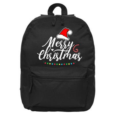 Merry Christmas Long Sleeve 16 in Basic Backpack