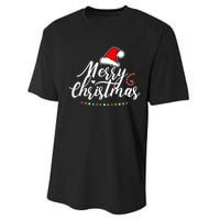 Merry Christmas Long Sleeve Performance Sprint T-Shirt