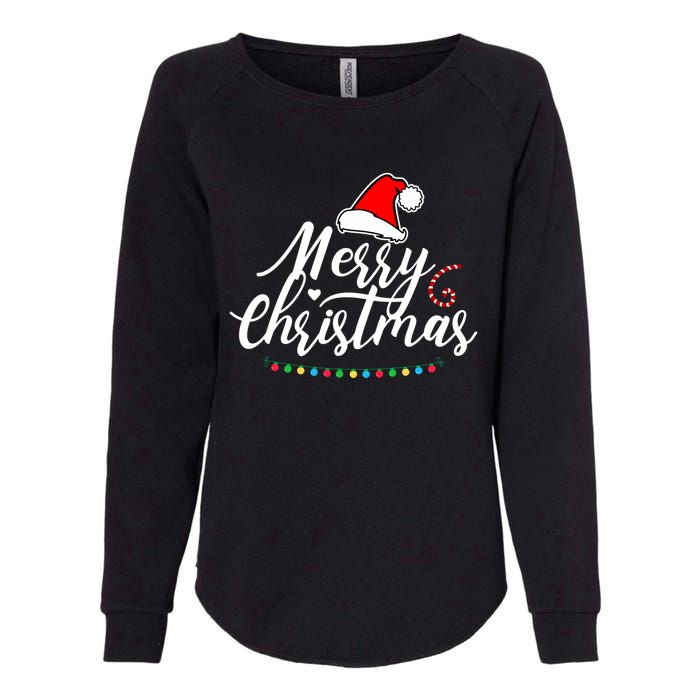 Merry Christmas Long Sleeve Womens California Wash Sweatshirt