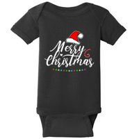 Merry Christmas Long Sleeve Baby Bodysuit