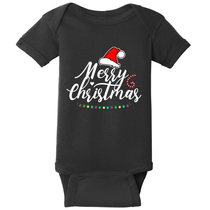 Merry Christmas Long Sleeve Baby Bodysuit