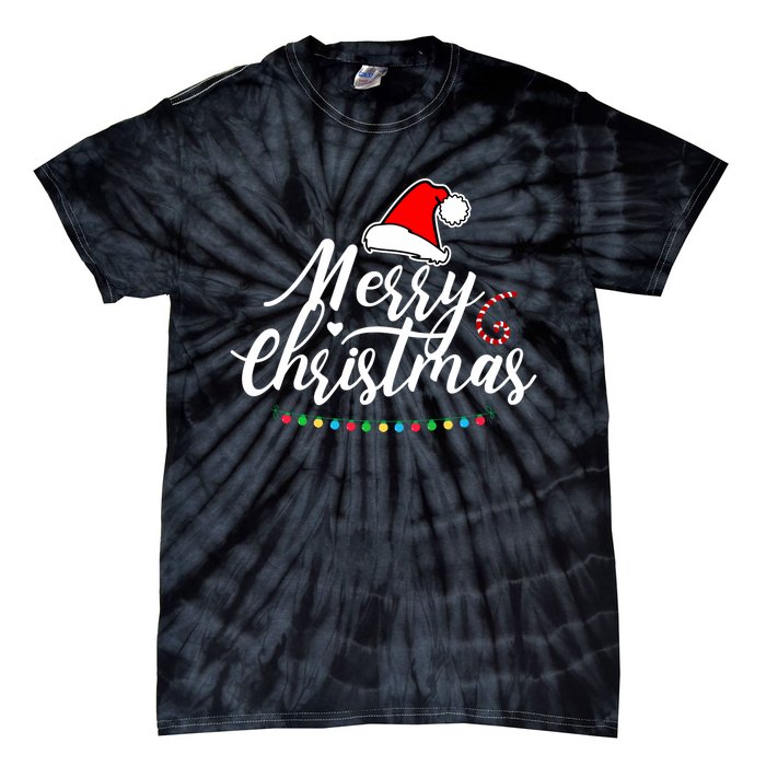 Merry Christmas Long Sleeve Tie-Dye T-Shirt