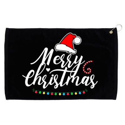 Merry Christmas Long Sleeve Grommeted Golf Towel