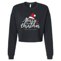 Merry Christmas Long Sleeve Cropped Pullover Crew