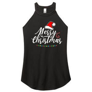 Merry Christmas Long Sleeve Women's Perfect Tri Rocker Tank