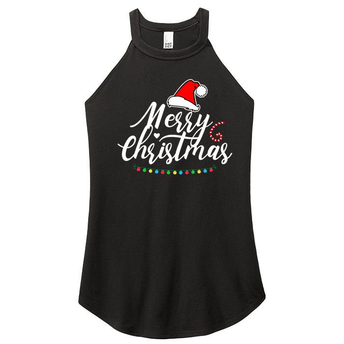 Merry Christmas Long Sleeve Women's Perfect Tri Rocker Tank