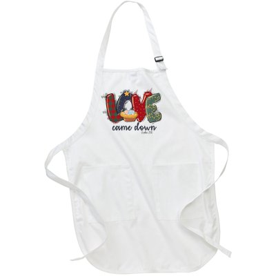 Merry Christmas Love Came Down Luke 211 Christian Religious Full-Length Apron With Pockets