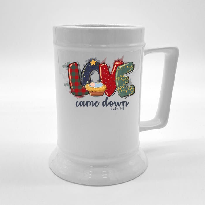 Merry Christmas Love Came Down Luke 211 Christian Religious Beer Stein