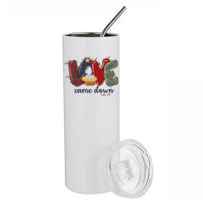 Merry Christmas Love Came Down Luke 211 Christian Religious Stainless Steel Tumbler