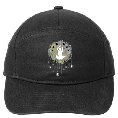 Meditation Clothing Lotus Seat Namaste Yoga Funny Gift 7-Panel Snapback Hat