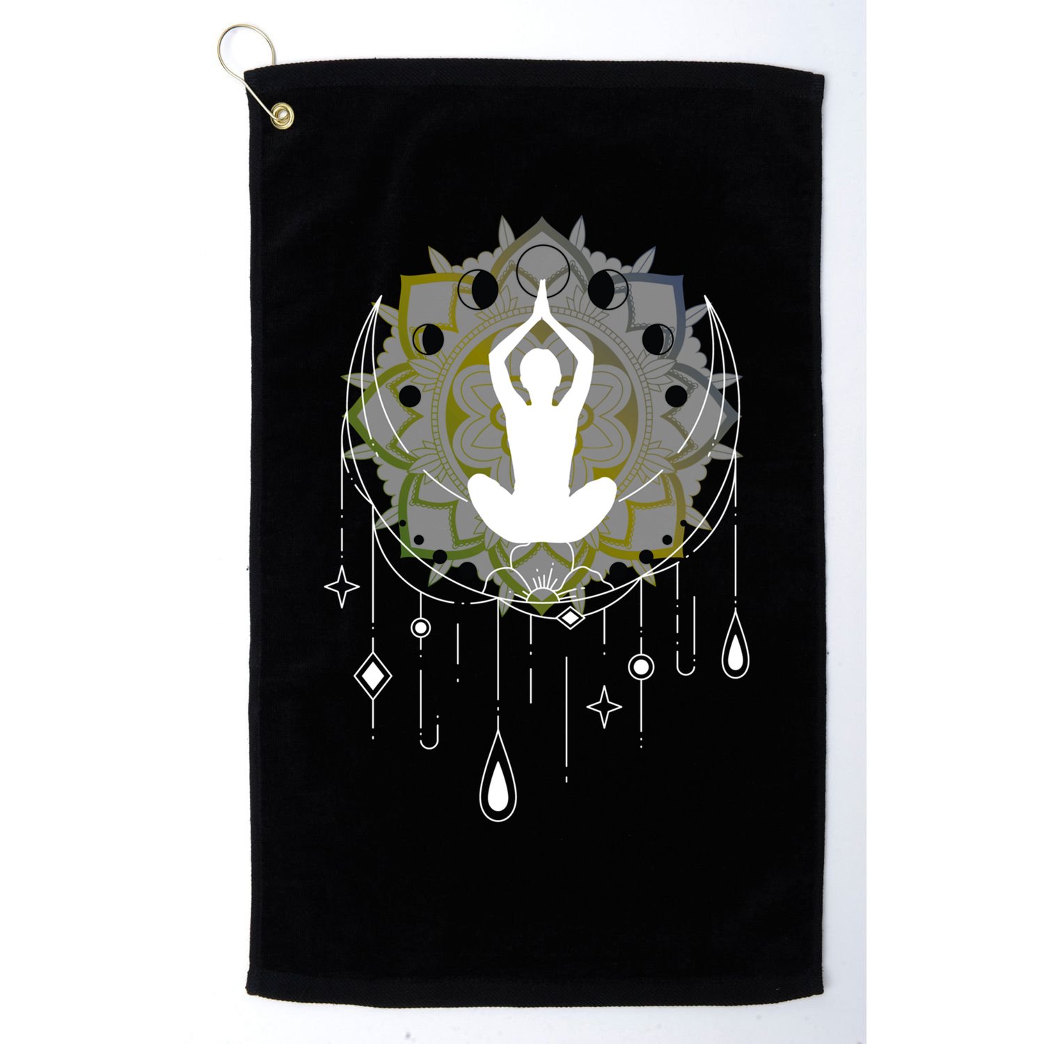 Meditation Clothing Lotus Seat Namaste Yoga Funny Gift Golf Towel