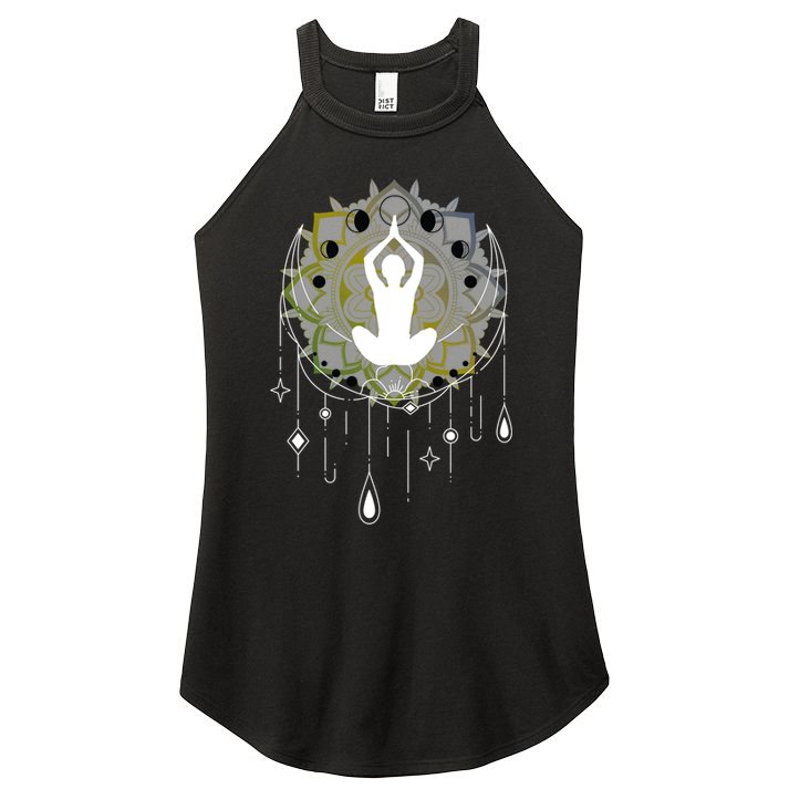 Meditation Clothing Lotus Seat Namaste Yoga Funny Gift Women's Perfect Tri Rocker Tank