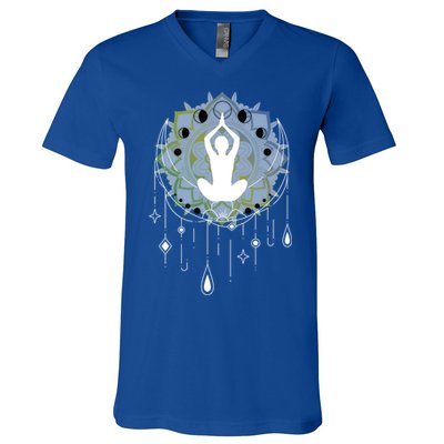 Meditation Clothing Lotus Seat Namaste Yoga Funny Gift V-Neck T-Shirt