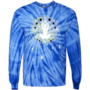 Meditation Clothing Lotus Seat Namaste Yoga Funny Gift Tie-Dye Long Sleeve Shirt