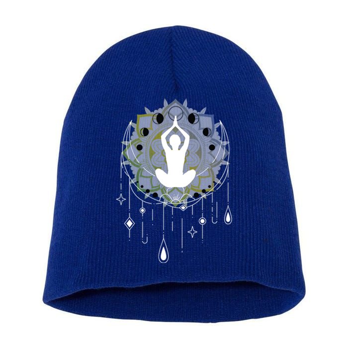 Meditation Clothing Lotus Seat Namaste Yoga Funny Gift Short Acrylic Beanie