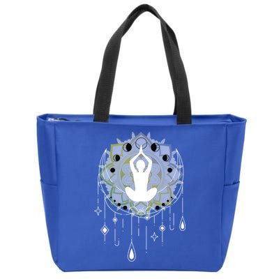 Meditation Clothing Lotus Seat Namaste Yoga Funny Gift Zip Tote Bag