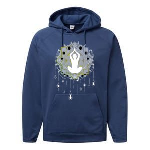 Meditation Clothing Lotus Seat Namaste Yoga Funny Gift Performance Fleece Hoodie