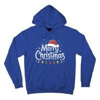 Merry Christmas Lights Red Santa Hat Xmas Family Great Gift Tall Hoodie