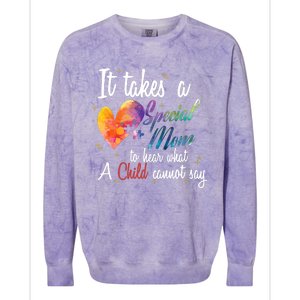 Mom Child Love Puzzle Inspirational Autism Awareness Gift Colorblast Crewneck Sweatshirt