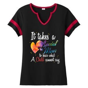 Mom Child Love Puzzle Inspirational Autism Awareness Gift Ladies Halftime Notch Neck Tee