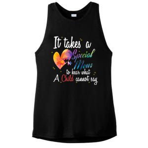 Mom Child Love Puzzle Inspirational Autism Awareness Gift Ladies PosiCharge Tri-Blend Wicking Tank