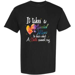 Mom Child Love Puzzle Inspirational Autism Awareness Gift Garment-Dyed Heavyweight T-Shirt