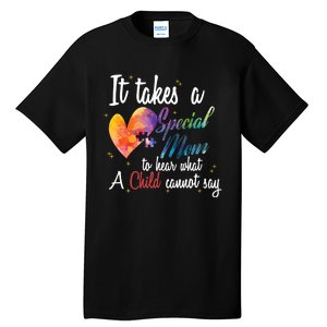 Mom Child Love Puzzle Inspirational Autism Awareness Gift Tall T-Shirt