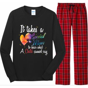 Mom Child Love Puzzle Inspirational Autism Awareness Gift Long Sleeve Pajama Set