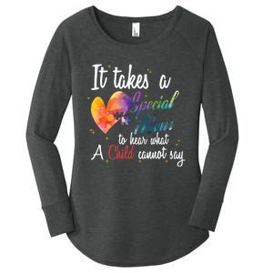 Mom Child Love Puzzle Inspirational Autism Awareness Gift Women's Perfect Tri Tunic Long Sleeve Shirt