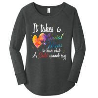 Mom Child Love Puzzle Inspirational Autism Awareness Gift Women's Perfect Tri Tunic Long Sleeve Shirt