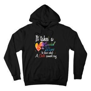 Mom Child Love Puzzle Inspirational Autism Awareness Gift Tall Hoodie