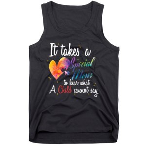 Mom Child Love Puzzle Inspirational Autism Awareness Gift Tank Top