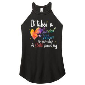 Mom Child Love Puzzle Inspirational Autism Awareness Gift Women's Perfect Tri Rocker Tank