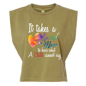 Mom Child Love Puzzle Inspirational Autism Awareness Gift Garment-Dyed Women's Muscle Tee