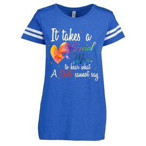 Mom Child Love Puzzle Inspirational Autism Awareness Gift Enza Ladies Jersey Football T-Shirt