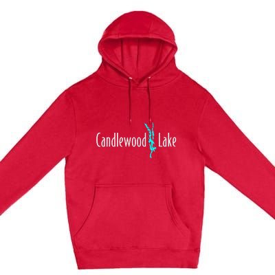 Minimalist Candlewood Lake Connecticut Premium Pullover Hoodie