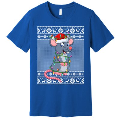 Mouse Christmas Lights Matching Santa Ugly Sweater Xmas Cute Gift Premium T-Shirt