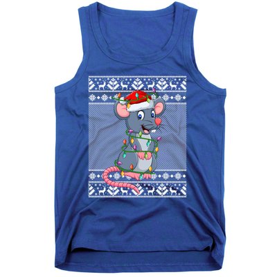 Mouse Christmas Lights Matching Santa Ugly Sweater Xmas Cute Gift Tank Top