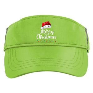 Merry Christmas Lights Santa Hat Family Matching Pajamas Adult Drive Performance Visor