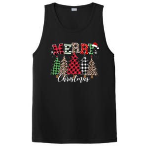 Merry Christmas Leopard Buffalo Red Plaid PosiCharge Competitor Tank